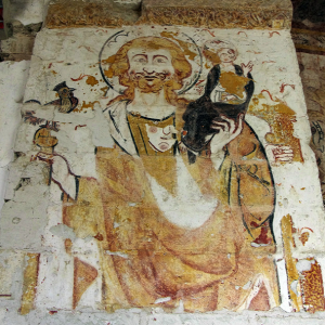 Lavardin, Église St-Genest, St Christopher.png