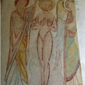Lavardin, Église St-Genest - Baptism of Christ.png