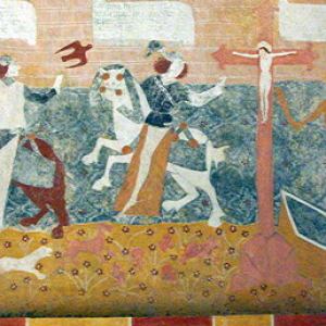 Jouhet, Funerary Chapelle Ste-Catherine - the three living and the three dead.png