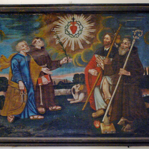 St-Parthem church - painting of sacre-coeur