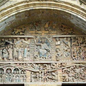 Conques, Abbey-Church of Saint-Foy - west door tympanum