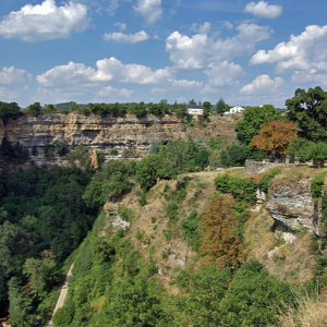 Trou de Bozouls and Church of Ste Fauste