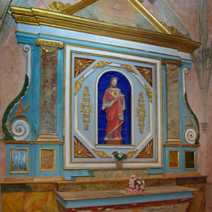 Bouzels, Church of Ste Fauste - side