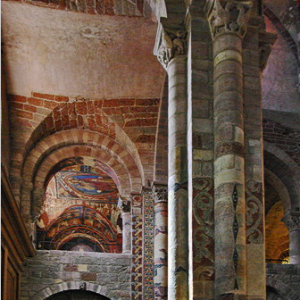 Brioude, Basilique St-Julien - south aisle and Chapelle St-Michel