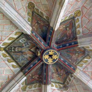 Saint-Bonnet-le-Château, Collegiate Church - nave ceiling boss