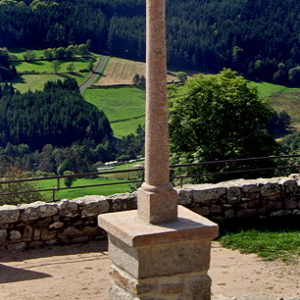 Montarcher - cross outside church