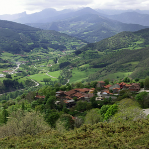 Looking down on Pendes and the Deva valley