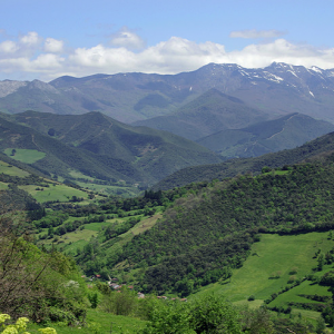 View down the Deva valley at Mogrovejo
