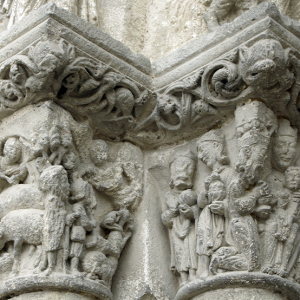 Estella, Iglesia de San Miguel - carved capital