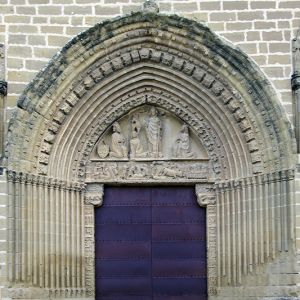 Artajona, Iglesia de San Saturnino - west door