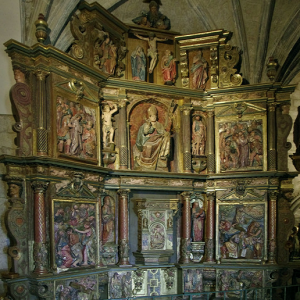 San Martin de Unx, Iglesia San Martin de Tours - reredos on north wall