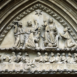 Ujué, Iglesia Santa Maria - south door tympanum