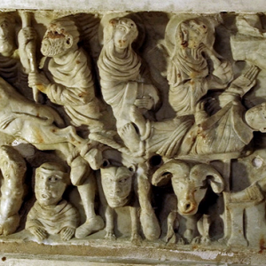 Abbaye de St Hilaire - sarcophagus of St Sernin