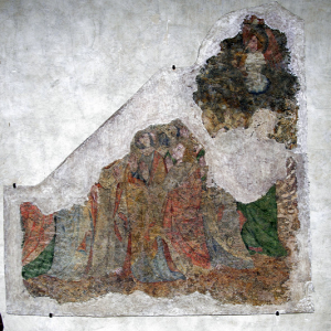 St Lizier, St Girons Cathedral - fragment of fresco in the nave