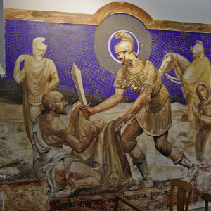 St Martin-d'Oydes, Église St Anastasius - C19th murals