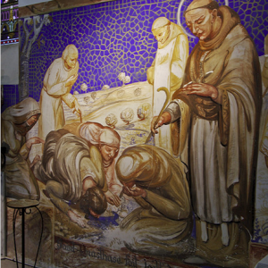 St Martin-d'Oydes, Église St Anastasius -C19th murals