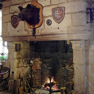 Maison Forte de Reignac - great room fireplace