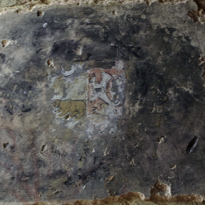 Urval fortified church - remains of mural