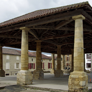 Villefranche-du-Périgord, market hall