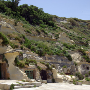 Boat houses at Dahlet Qorrot Bay