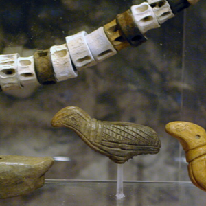Bronze Age birds and beads, Museum of Archaeology, Valletta