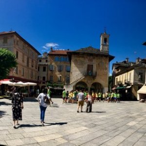 Panorama of the main square in Orta San Giulio