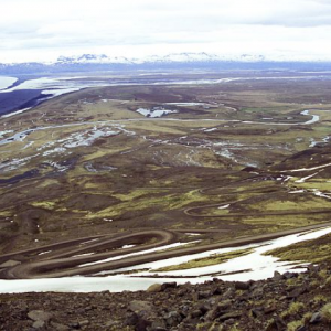 Highway 917, the climb to Hellisheidi