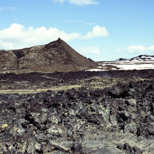 Leirhnjúkshraun - lava field and cone