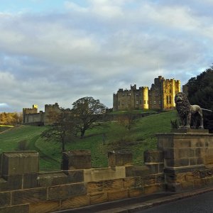 Alnwick Castle from the Lion Bridge