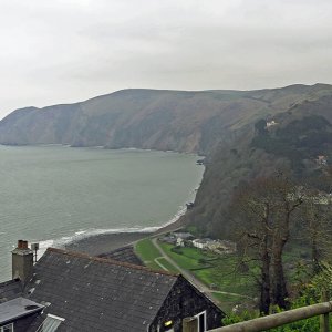 Across Lynmouth Bay to Countisbury Cliffs