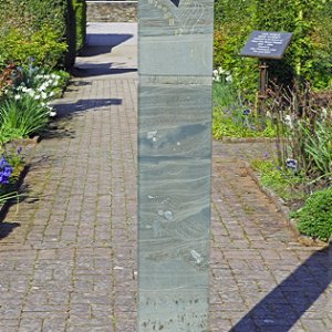 NHS Gardens Rosemoor - Sundial in Shrub Rose Garden