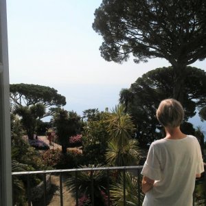 view from Villa Rufolo garden in Ravello