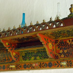 Dar Jellouli Museum of Popular Arts and Traditions - display rack in salon