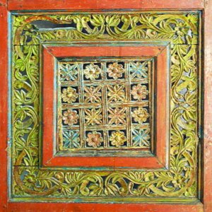 Dar Jellouli Museum of Popular Arts and Traditions - detail of bedscreen