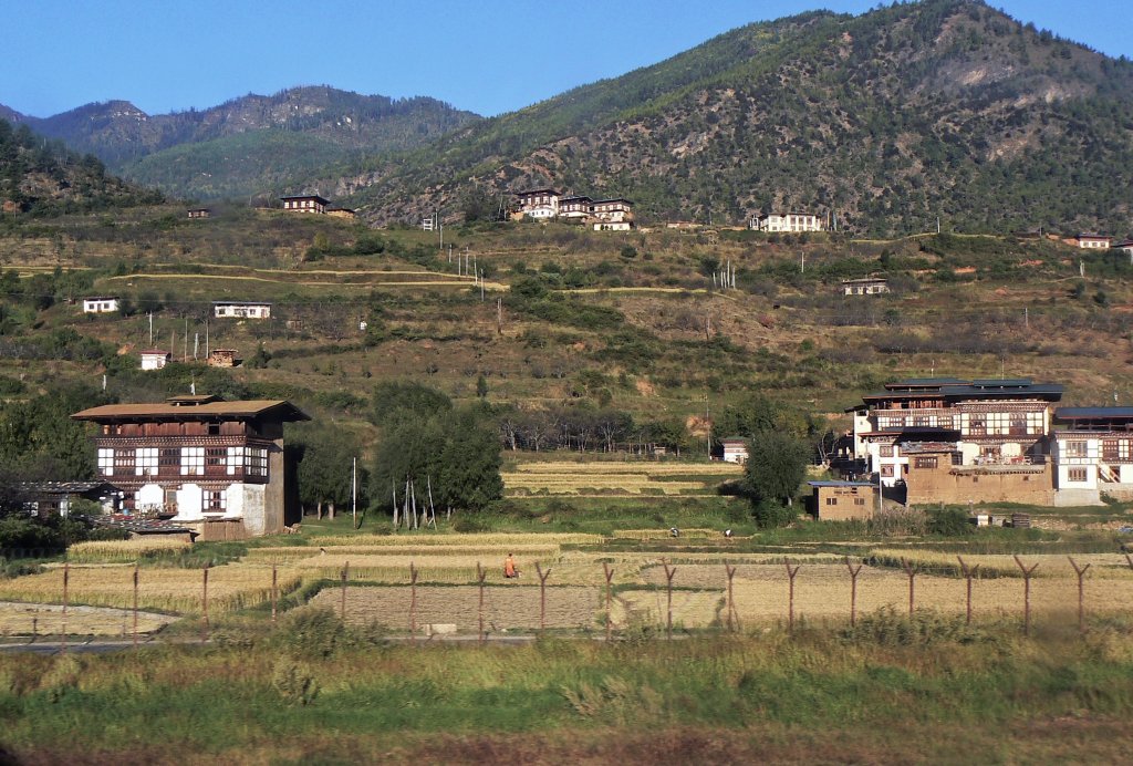 Approach to Paro, Bhutan