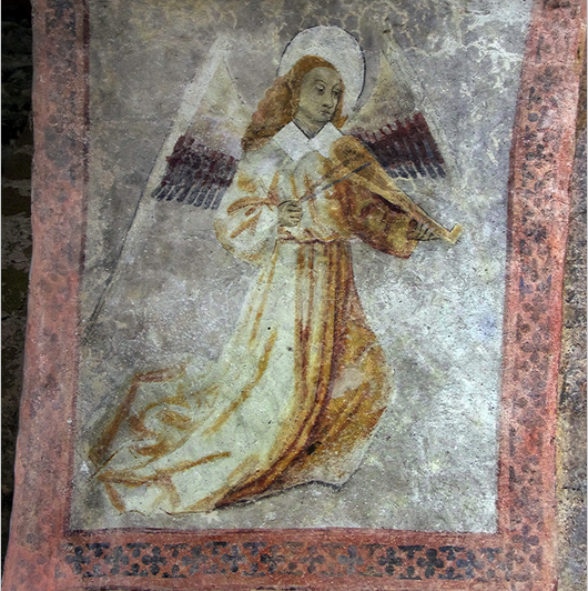 Audressein, Église Notre-Dame-de-Tramesaygues - porch frescoes