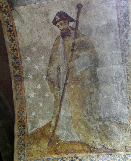 Audressein, Église Notre-Dame-de-Tramesaygues - porch frescoes