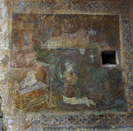 Audressein, Église Notre-Dame-de-Tramesaygues - porch frescoes