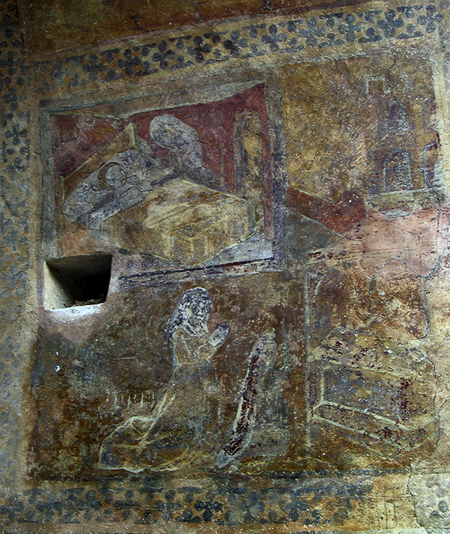 Audressein, Église Notre-Dame-de-Tramesaygues - porch frescoes