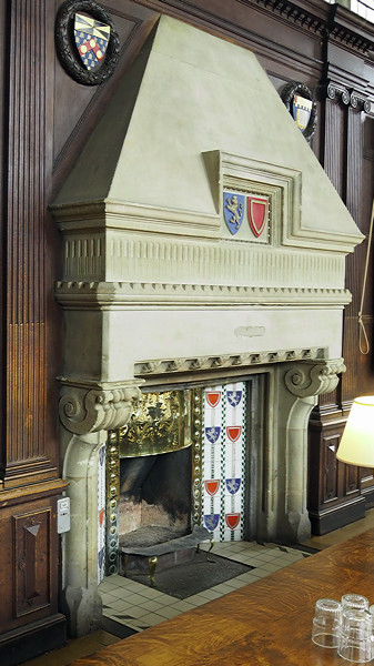 Balliol College hall, fireplace