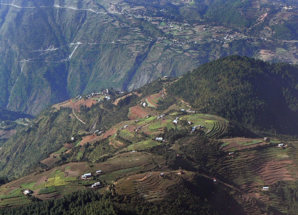 Bhutan from the air