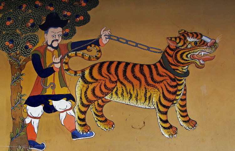 Bhutan - wall painting in a temple