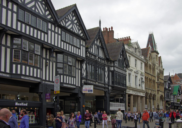 Buildings along Eastgate, Chester