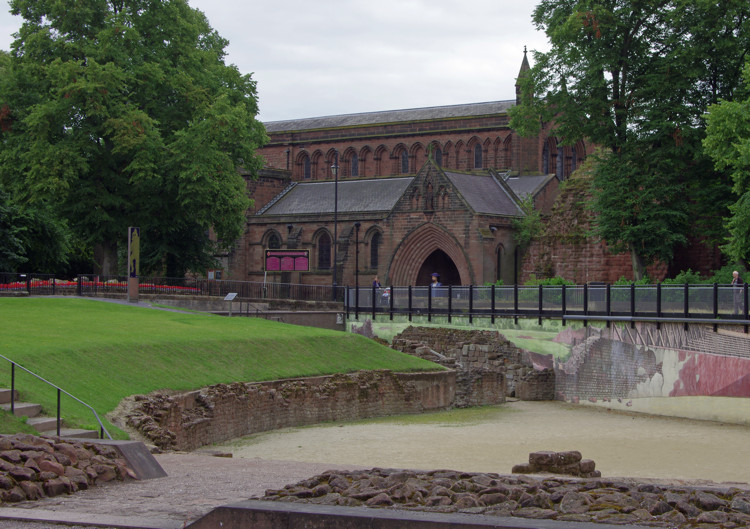 Church of St John the Baptist and the Amphitheatre, Chester