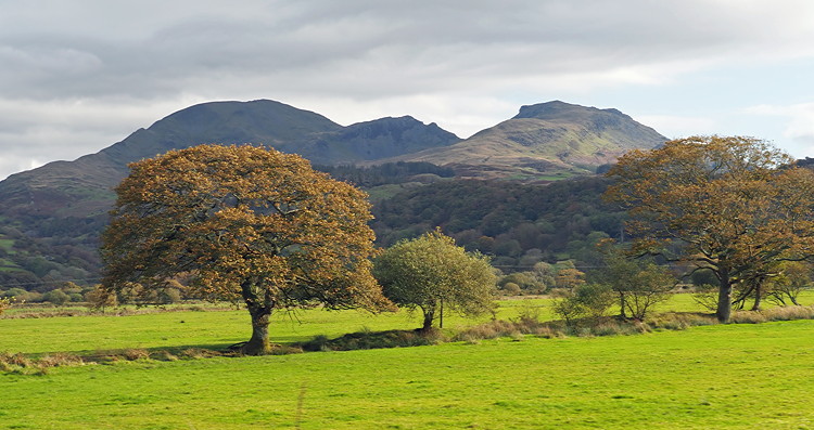 Cnicht and the Moelwyns, from the Welsh Highland Railway