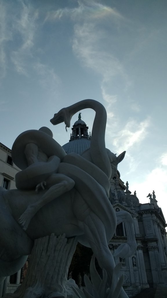 Damien Hirst sculpture and Santa Maria della Salute