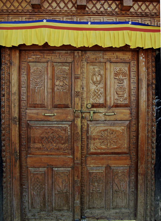 Doorway into Sumtsek Lhakhang, Alchi Choshkar