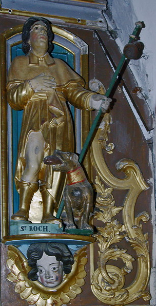 Église St-Martin-Cantalès - St Roch on the south altar