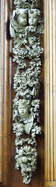 Grinling Gibbons carving, Trinity College Chapel, Oxford
