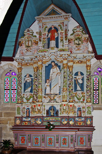 Guimiliau church, retable of St Joseph